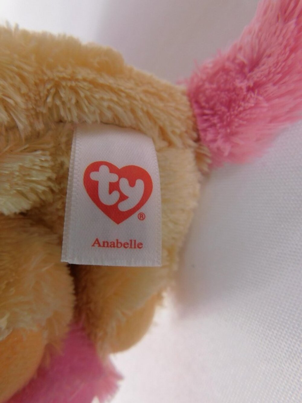 Ty Beanie Boos Anabelle Cat Plush Small Pink Yellow Multicolor 2020 Toy - Picture 8 of 10